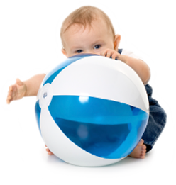baby with ball